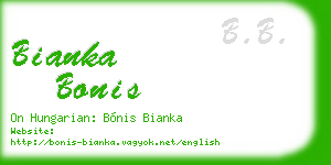 bianka bonis business card